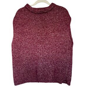 Humanoid Womens Maroon Sleeveless Alpaca Wool Blend Sweater Vest Sz M